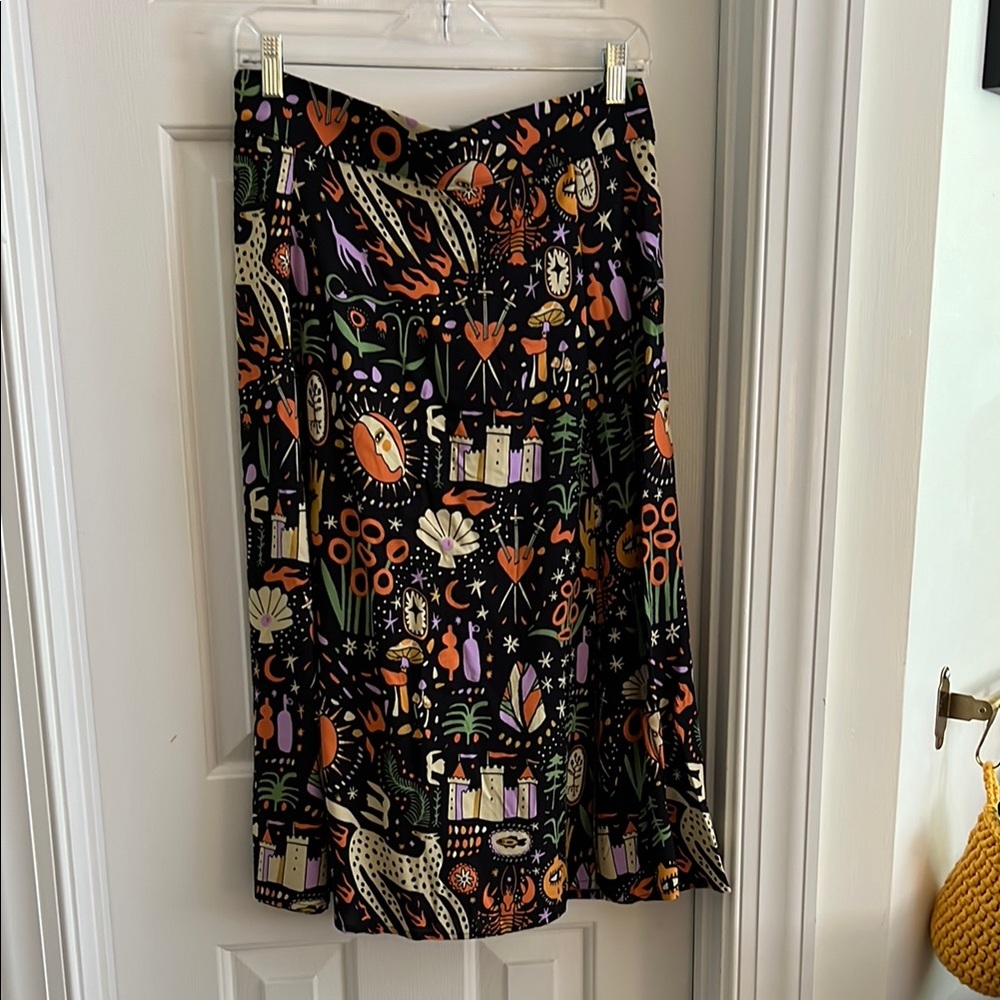 Nooworks A-Line Skirt with Colorful Print